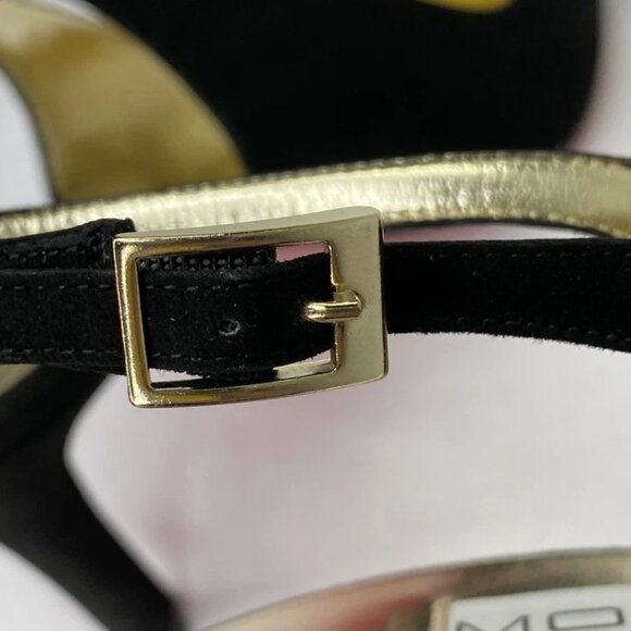 NEW MONIQUE Women’s Suede Slingback Pointed Toe High-Heel Pumps – Black–Size 10M - Picture 4 of 8